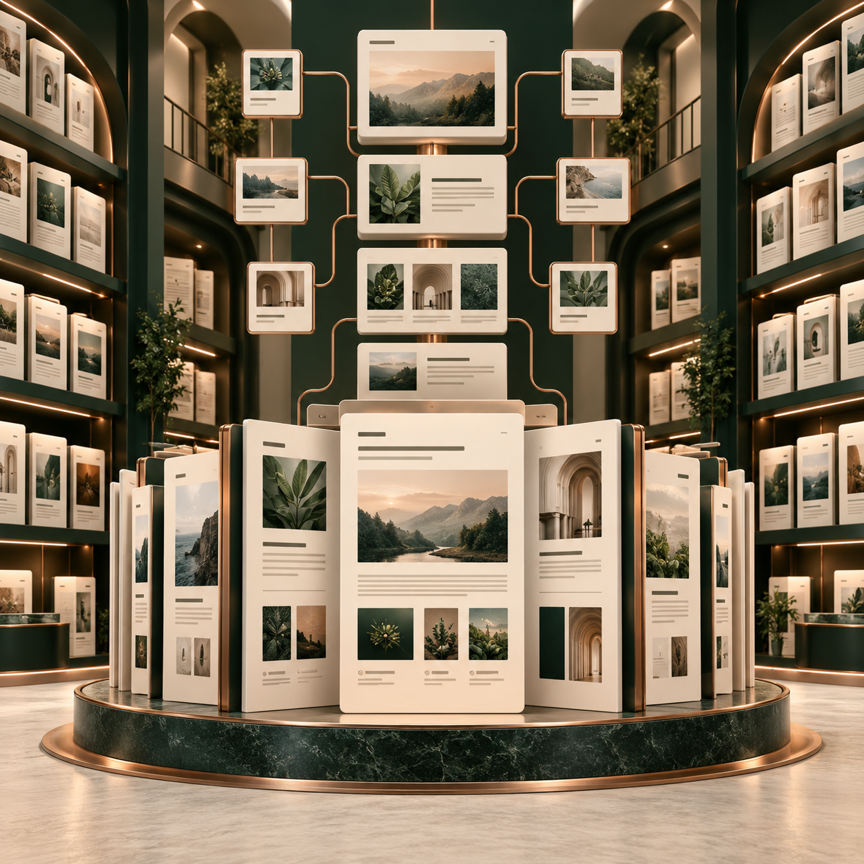 Organized website content pages